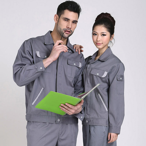 长袖冬季灰色制造车间工作服LSCF007款