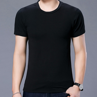 圆领净色修身圆领T恤T006款