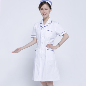 夏装护士裙装西装领拼色护士服LSY002款