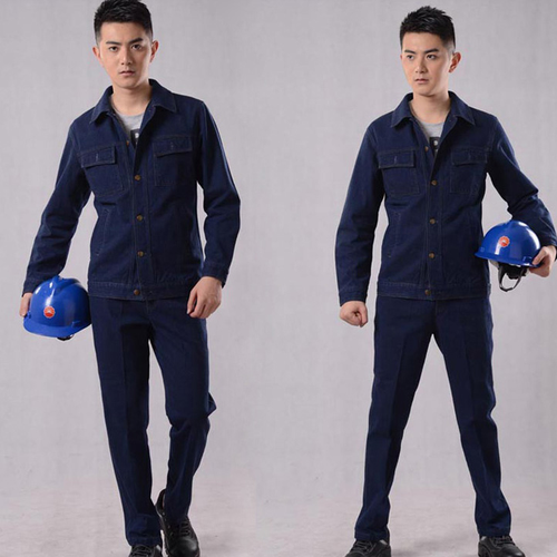 厚款长袖牛仔耐磨透气工作服LSCF011款