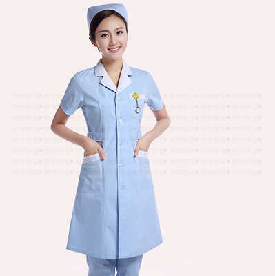 西装领拼色夏季裙装护士服LSY008款