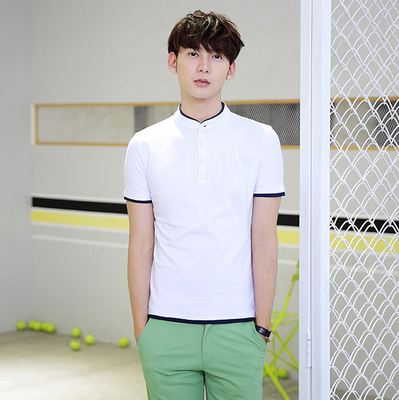 小清新立领休闲POLO衫T015款