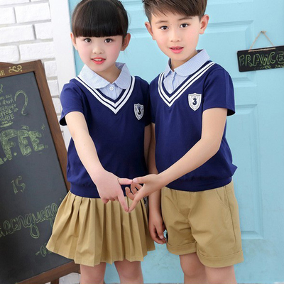 校服定制英伦气质衬衣领男女套装3003款