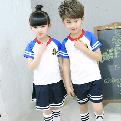 校服定制幼儿园小学夏装圆领T恤套装3010款